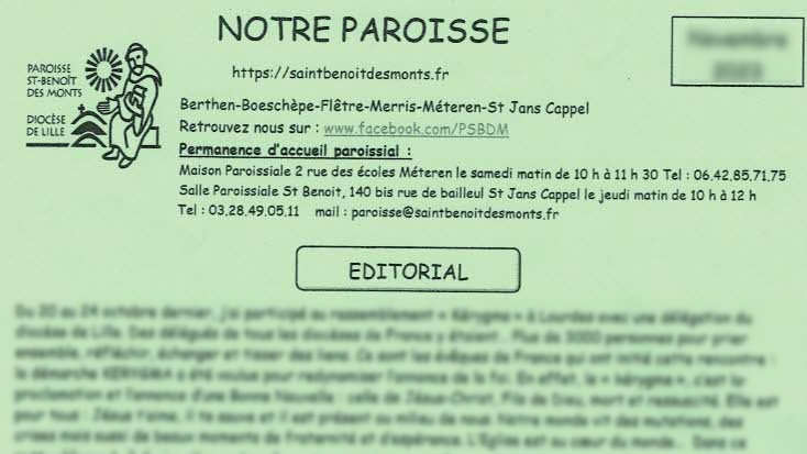 Feuille Notre Paroisse