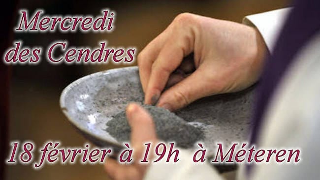 Mercredi des cendres entrée en Carême