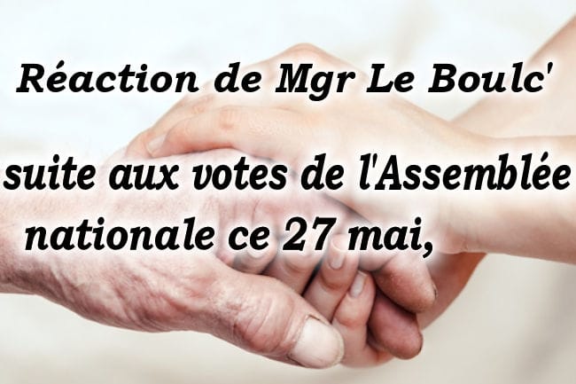 Réaction de Mgr Le Boulc'h suite aux votes de l'Assemblée nationale ce 27 mai