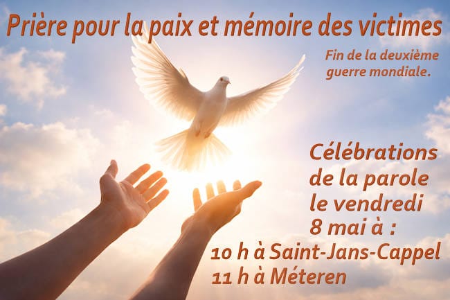 Prière pour la paix et mémoire des victimes de la Deuxième Guerre mondiale :